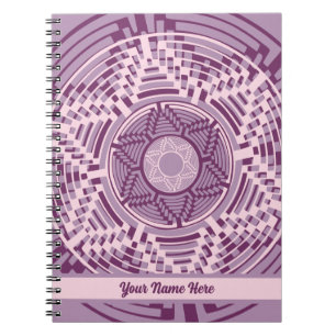 Caderno Espiral Lavanda de Onda no Cesto do Sudoeste Navajo