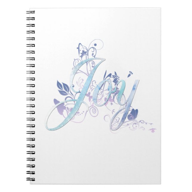 Caderno Espiral Lavanda e alegria azul (Frente)
