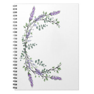 Caderno Espiral Lavanda e Eucalyptus