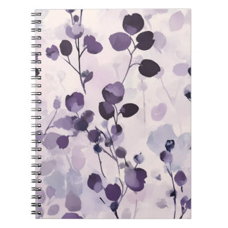 Caderno Espiral Lavanda Eucalyptus Watercolor Floral