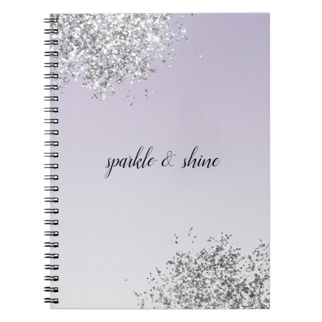 Caderno Espiral Lavanda Roxo Ombre Esmagador (Frente)