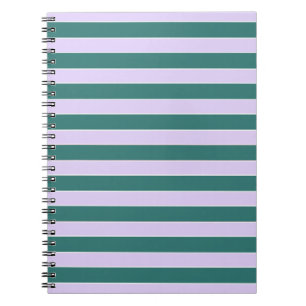 Caderno Espiral Lavandas e faixas horizontais de lacre