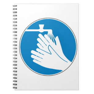 Caderno Espiral Lave as mãos