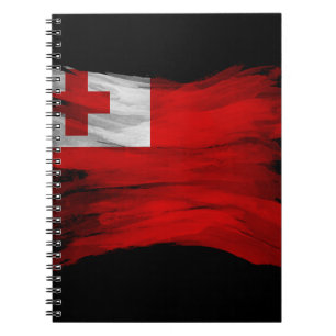 Caderno Espiral Lave do pavilhão Tonga, bandeira nacional
