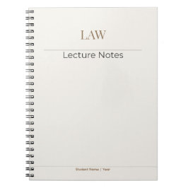 Caderno Espiral Law Notebook – Minimal Academic Edition