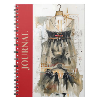 Caderno Espiral LBD Clássico Diário de Esquema de Vestido Preto
