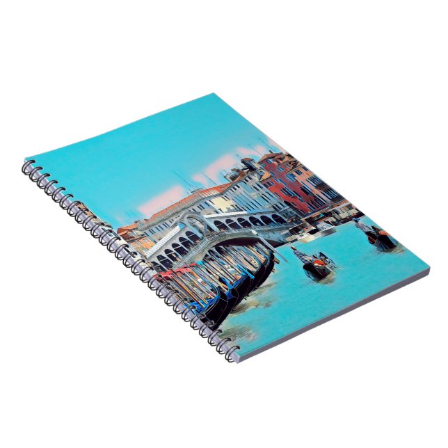 Caderno Espiral ldp VENICE - gondolas - rialto - (Lado Direito)
