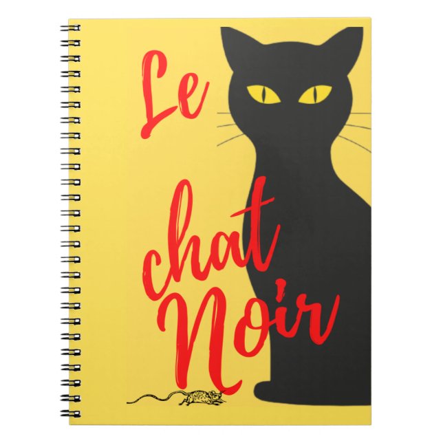Caderno Espiral Le Chat Noir Modern Red and Yellow (Frente)