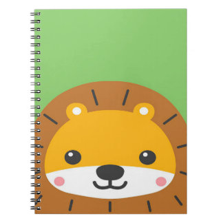 Caderno Espiral Leão-Bebê-Cujo | Trabalho de arte de desenho anima