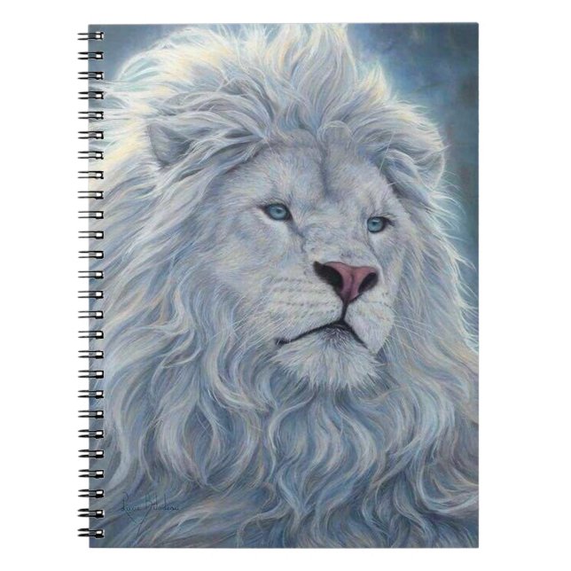 Caderno Espiral Leão branco (Frente)