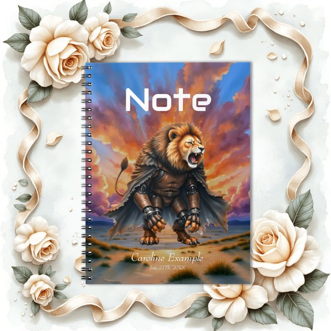 Caderno Espiral Leão Cibernético dos Ermos  (Criador carregado)