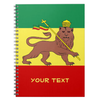 Caderno Espiral Leão da reggae de Rasta de Judah