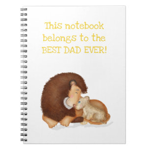 Caderno Espiral Leão e filhote "Melhor Pai do Mundo"