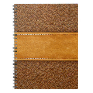 Caderno Espiral Leather Luxe: Elegância Marrom Assustada