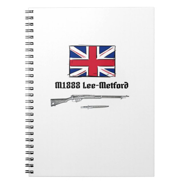 Caderno Espiral Lee Metford P1888 Rifle British (Frente)