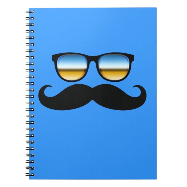 Caderno Espiral Legal bigode sob sombras (Frente)