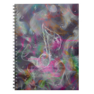 Caderno Espiral Legal efeito colorido fumígeno efeitos brancos no