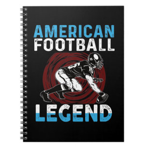 Caderno Espiral Legenda de futebol americano