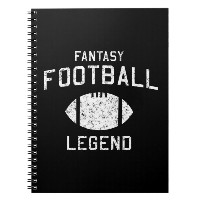 Caderno Espiral Legenda do futebol da fantasia (Frente)