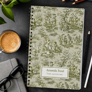 Caderno Espiral Legenda vintage toile de jouy small