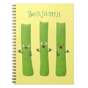Caderno Espiral Legumes de trio com aipo-branco