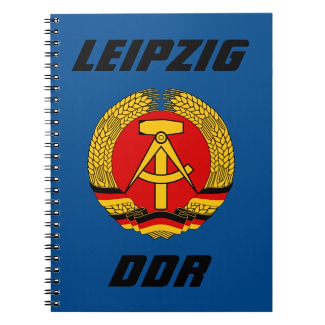 Caderno Espiral Leipzig, DDR - Alemanha Oriental (Frente)