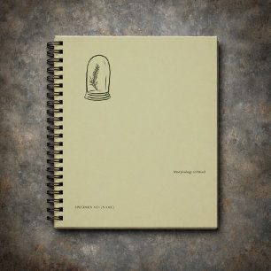 Caderno Espiral Leitor de Jardim Minimalista de Dark Academia Botâ