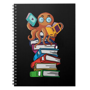 Caderno Espiral Leitor Humor da Biblioteca de Octopus Leitura da B
