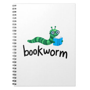 Caderno Espiral Leitura do Bookworm Bonito Amigo com Livro