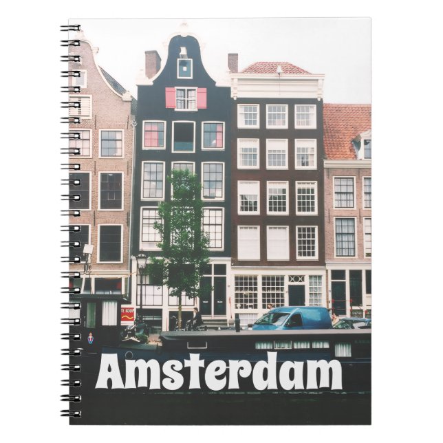 Caderno Espiral Lembrança de Viagem Amsterdã (Frente)