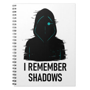 Caderno Espiral Lembro-me de Sombras - Design de Figura Hooded com