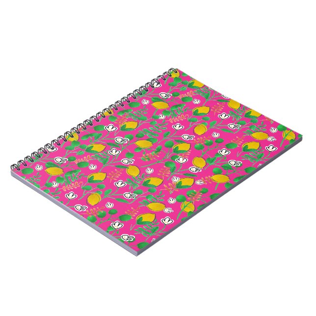 Caderno Espiral lemon watercolor (Left Side)