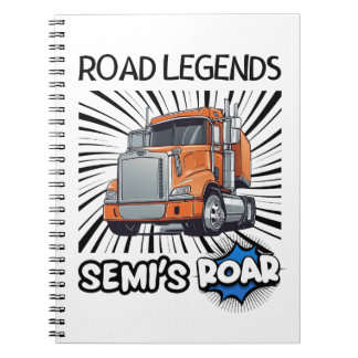 Caderno Espiral Lendas de estrada: Semi's Roar!