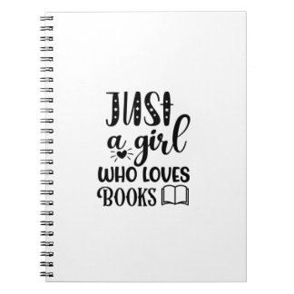 Caderno Espiral Lendo Arte Apenas Uma Menina Que Ama Livros