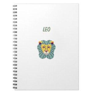Caderno Espiral Leo Fofo, impressão de signo do zodíaco, signo est