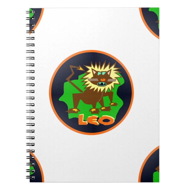 Caderno Espiral leo zodiac (Frente)