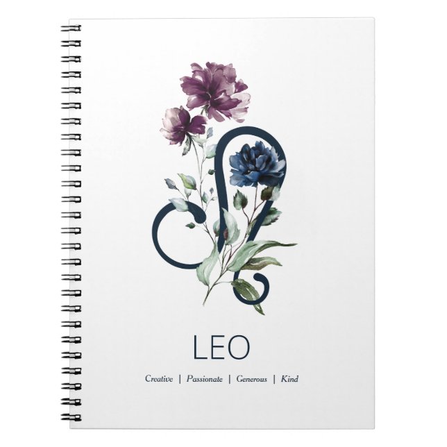 Caderno Espiral Leo Zodiac - Sinal de estrela (Frente)