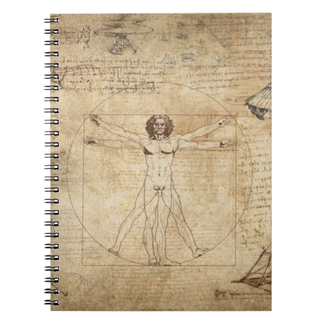 Caderno Espiral Leonardo Da Vinci O Homem Vitruviano (Frente)