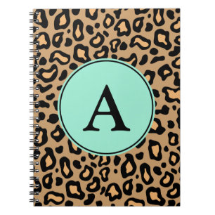 Caderno Espiral Leopard Monogram Notebook