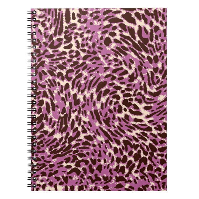 Caderno Espiral Leopard Pattern, Leopard Print, Animal print, (Frente)