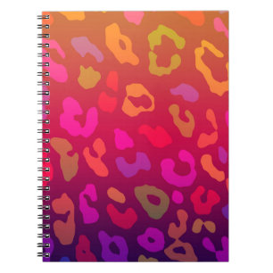 Caderno Espiral Leopard Print Summer Ombre
