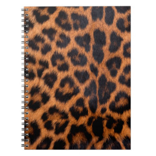 Caderno Espiral Leopard skin texture : Close-up leopard spot patte