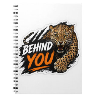 Caderno Espiral Leopardo Atrás de Você