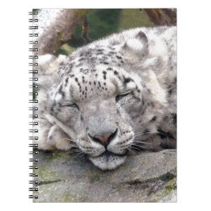 Caderno Espiral Leopardo de neve - bonito!