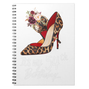 Caderno Espiral Leopardo de salto alto de 54 anos é meu 54