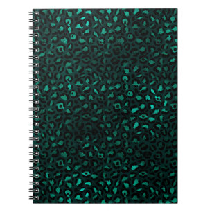 Caderno Espiral Leopardo Dourado e Teto Série Design 4