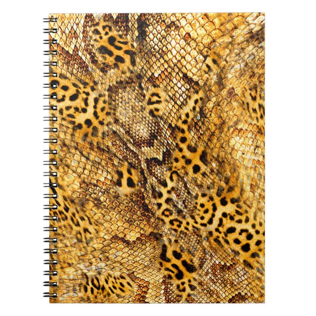 Caderno Espiral Leopardo e cobra (Frente)