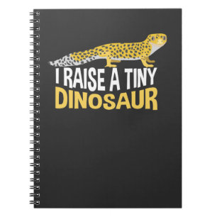 Caderno Espiral Leopardo Gecko Pequeno Dinossauro Piada de Animais