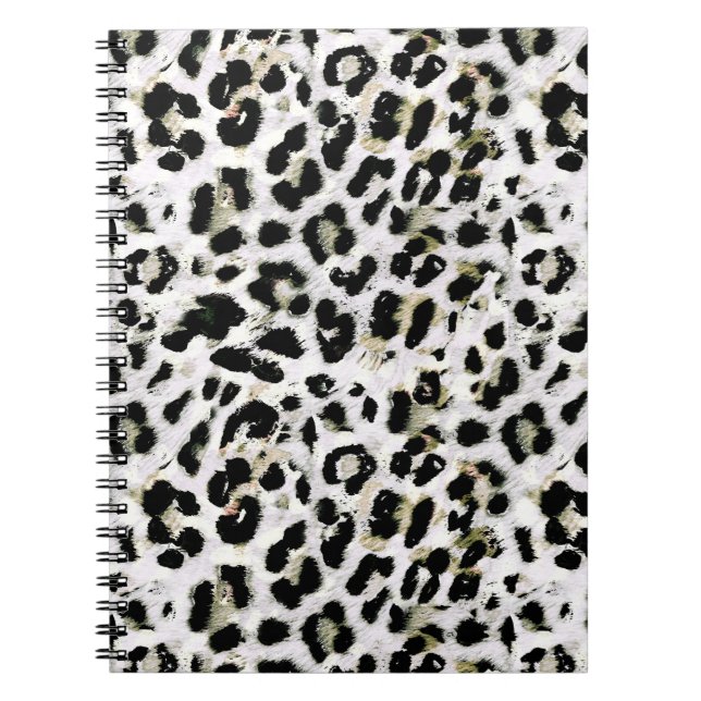 Caderno Espiral Leopardo - impressão de animais com impressão (Frente)