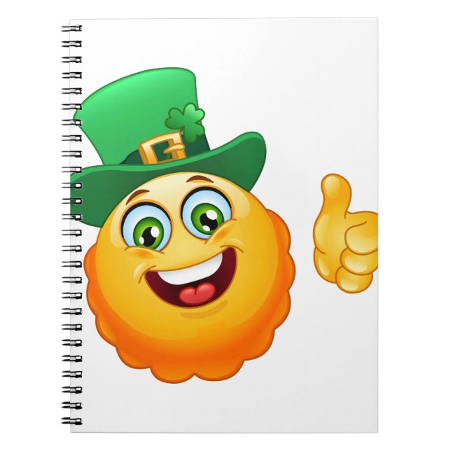 Caderno Espiral leprechaun emoji (Frente)